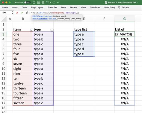 Excel Functions for Matching Values 6