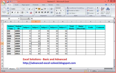 Excel Functions Gallery Example 7