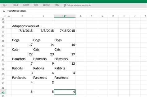 Excel Functions Template