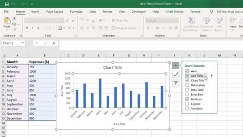 Excel Graph Axis Titles