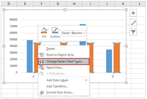 Using a baseline to represent a target value