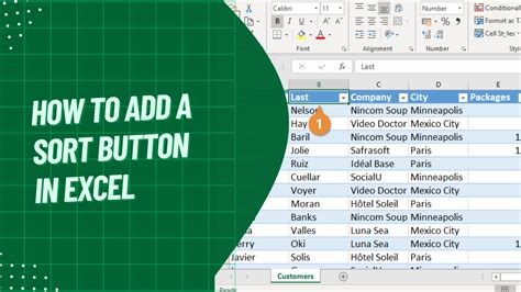 Excel Graph Sort Button