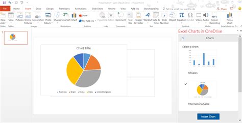 Excel graph using insert chart button