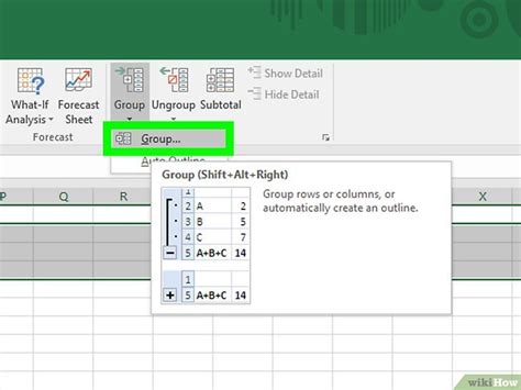 Excel Group and Outline Feature