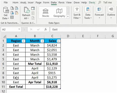 Excel grouping error solution 2