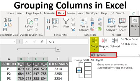 Excel Grouping