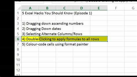 Excel Hacks Gallery