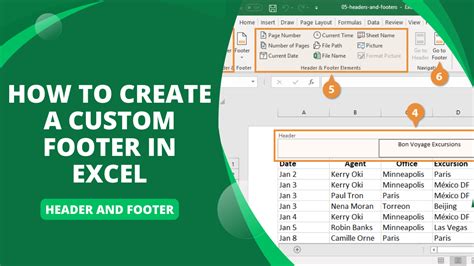 Excel Header Footer Section