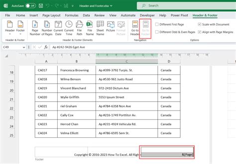 Headers and Footers with Diagonal Cells