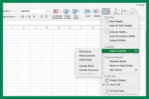 Excel Hide and Unhide