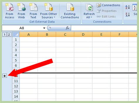 Excel Hide Row Feature