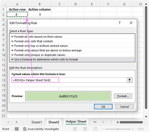 Excel Highlight Active Row Tutorial