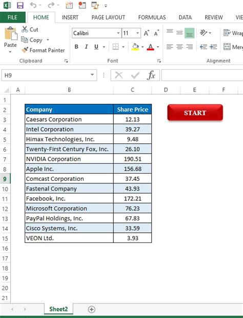 Excel Home Key