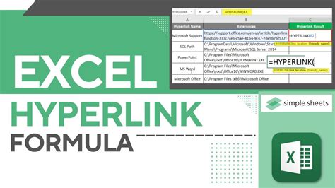 Excel Hyperlink Function