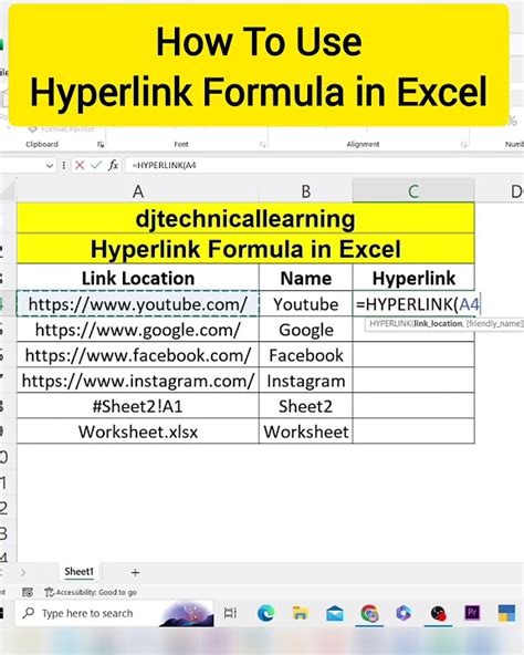 Excel Hyperlink Function Tips