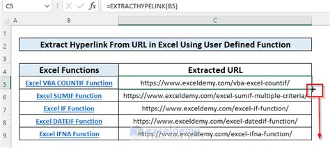 Excel Hyperlink Text Extraction Methods