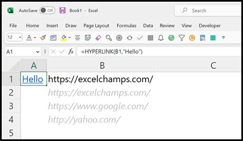 Excel Hyperlinks Basics