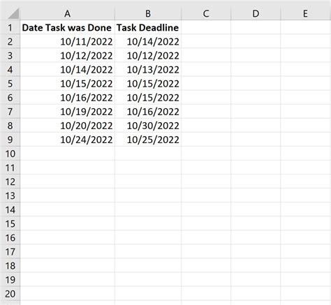 Excel IF Date is Before Example 10