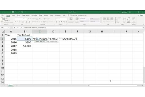 Excel IF Formula