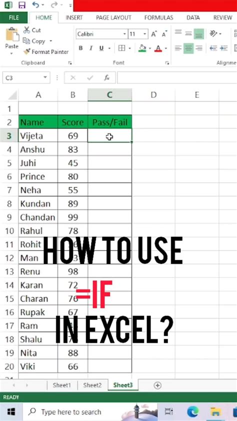 Excel IF Function Basics