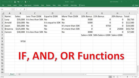 Excel IF Function Nesting