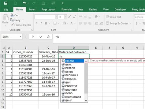 IFBLANK Function in Excel