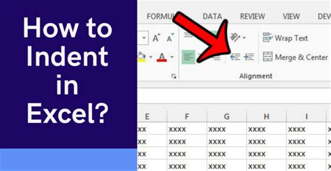 Excel Indent Button