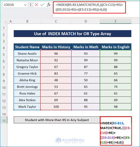 Excel Index Match