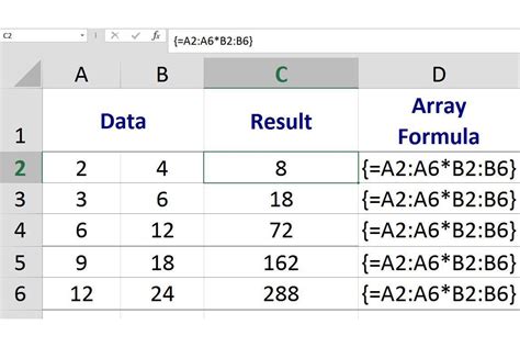 INDIRECT Array Formula Example