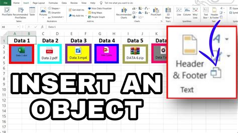 Insert Object in Excel