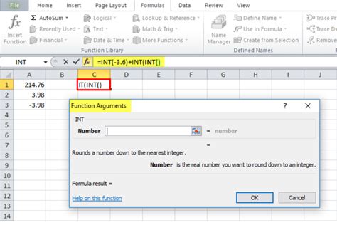 Excel INT Function