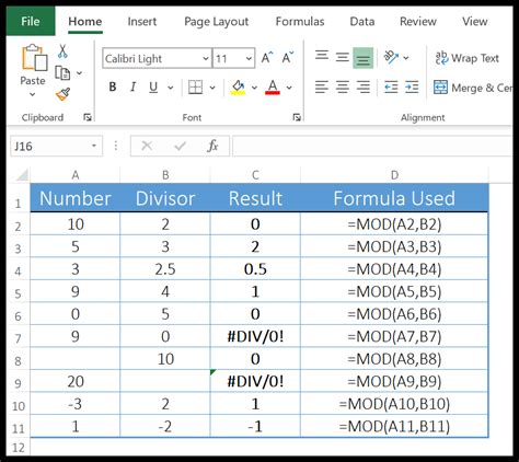 Using the INT and MOD Functions in Excel