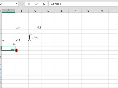 Excel Formulas for Integrals