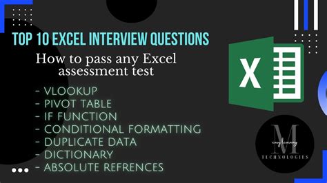 Excel Interview Questions and Answers