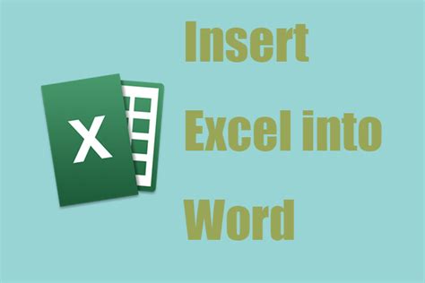 Insert Excel as a Table in Word