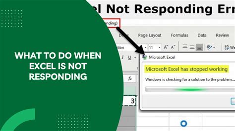 Excel is not responding error message