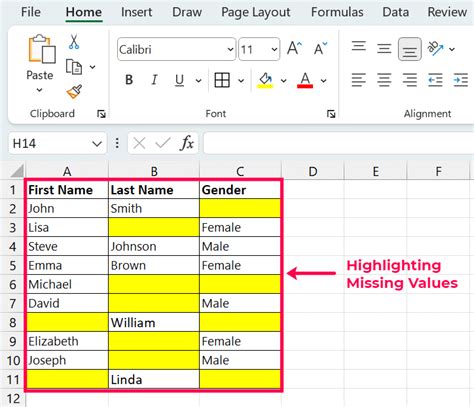 Excel ISBLANK function for missing data