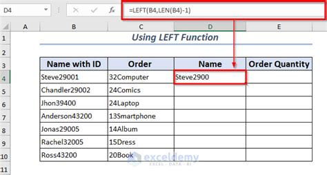 Methods to Remove Last 4 Characters in Excel