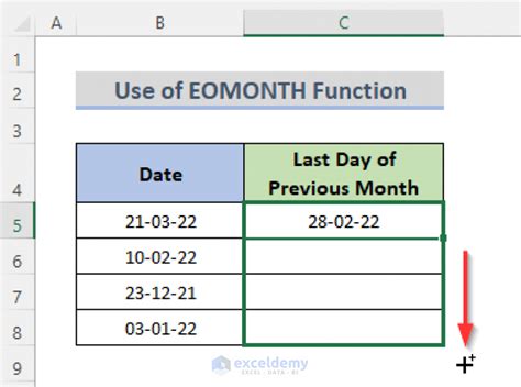 Excel last day of last month UDF