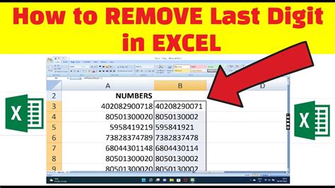 Excel Last Digit to 0 Formula