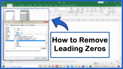 Excel Leading Zero Removal Methods Comparison