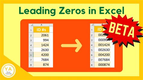 Excel Leading Zeros Importance