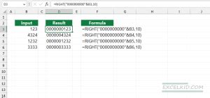 Leading zeros in Excel formulas example