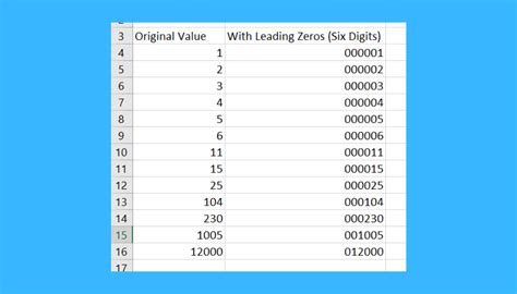 Leading zeros in Excel value function