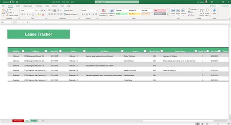 Excel Lease Management