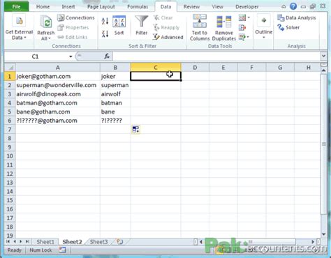 Excel LEFT FIND Functions Email Domains