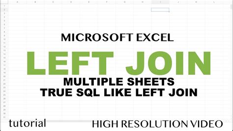 Excel Left Join Best Practices Example