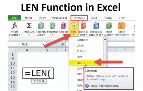 Excel LEN and FIND Functions