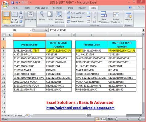 Using formulas with LEN and MID to reverse a string in Excel