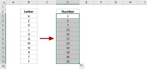 Excel Letter to Number Conversion Gallery 1